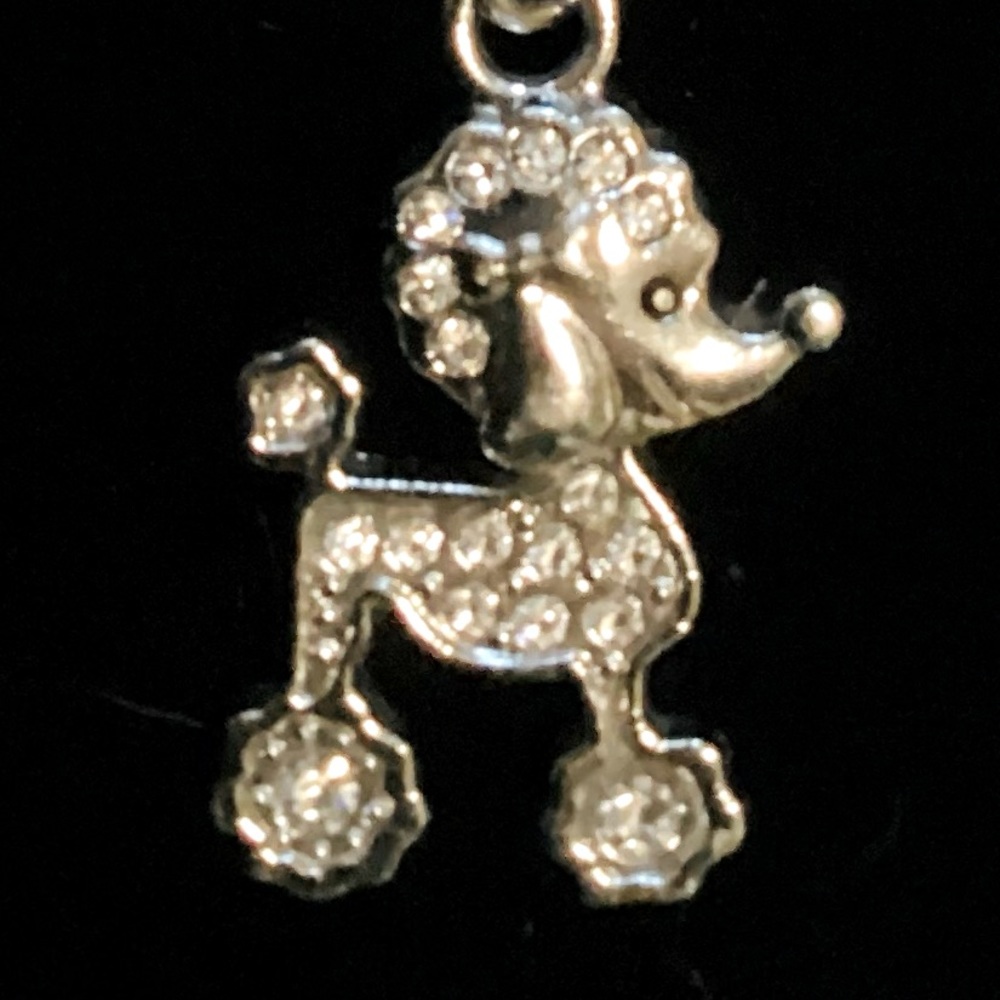 Shiny rhinestones little dog key chain + unicorn and LOVE heart